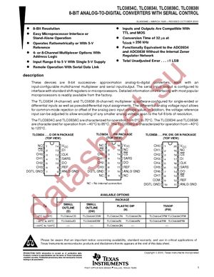 TLC0834IDR datasheet  